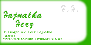 hajnalka herz business card